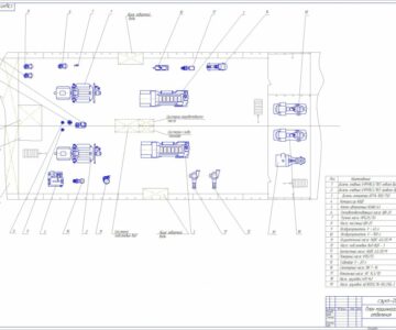 Чертеж Энергетическая установка танкера проект № 14891