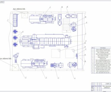 Чертеж Энергетическая установка буксира проект № Р-376У.