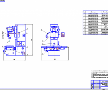 Чертеж Чертеж станка 2Е78П