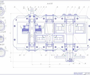 Чертеж Расчет двухступенчатого редуктора  курсовой проект