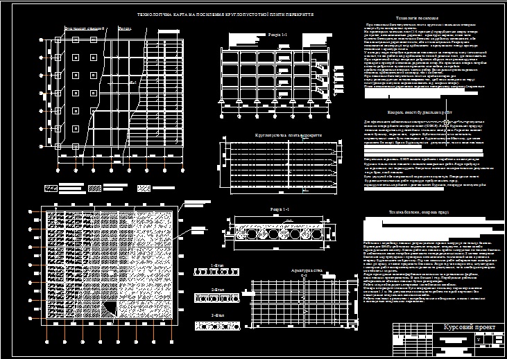 Чертеж Усиление круглопустотные плиты перекрытия