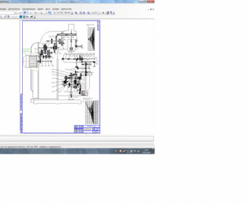 Чертеж Проектирование привода главного движения вертикального фрезерно-сверлильного станка модели 6С12П