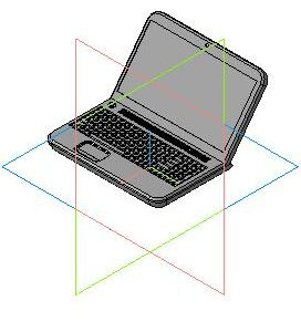 3D модель Чертеж ноутбука 3D