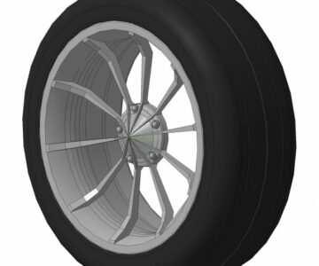 3D модель 3D модель колеса автомобиля 18x8j