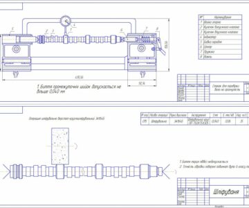 Чертеж Станок для проверки распредвала на прогнутость
