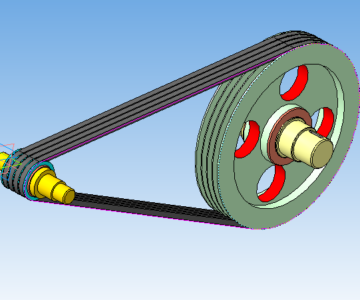 3D модель Клиноременная передача 3D
