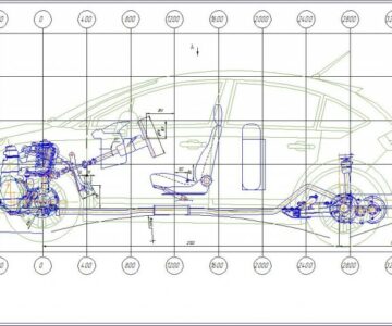 Чертеж Чертеж шасси citroen C4