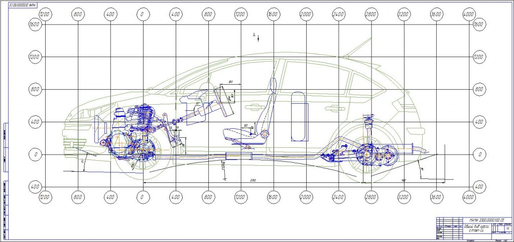 Чертеж Чертеж шасси citroen C4
