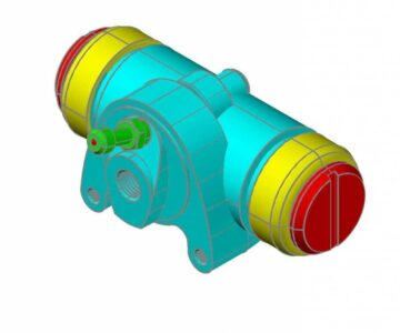 3D модель Задний робочий тормозной цилиндр ВАЗ-2101