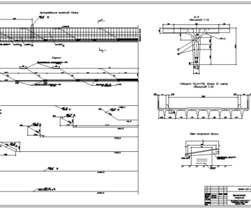 Чертеж Железобетонный путепровод