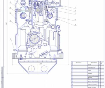 Чертеж Двигатель MAN 6L32/40