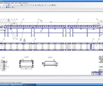 Чертеж Транспортер ленточный (металлоконструкция)