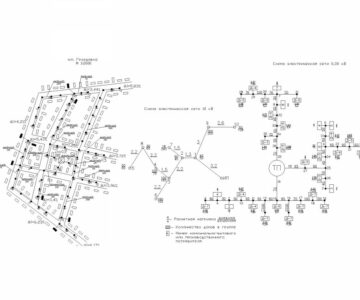 Чертеж Электроснабжение населенного пункта Груздовка