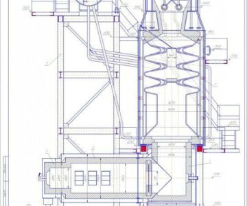 Чертеж Котёл утилизатор СЭТА 100 Ц-100-2М