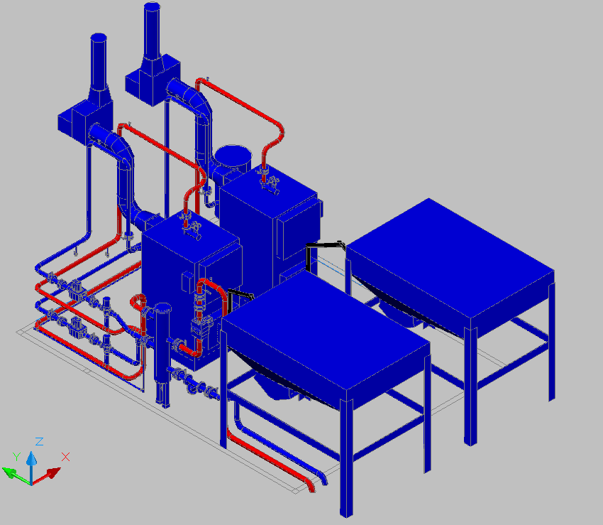 3D модель Котельная на твердом топливе 3D