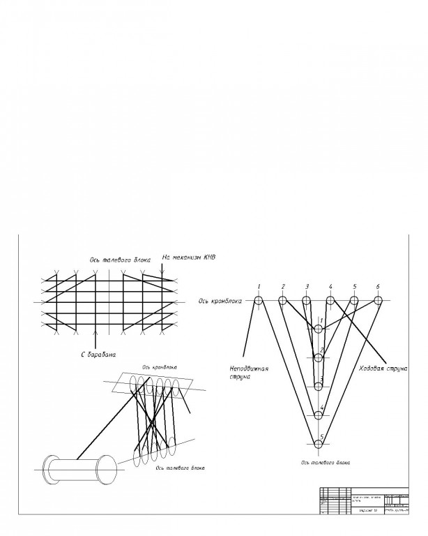 Чертеж Схема оснастки талевой системы