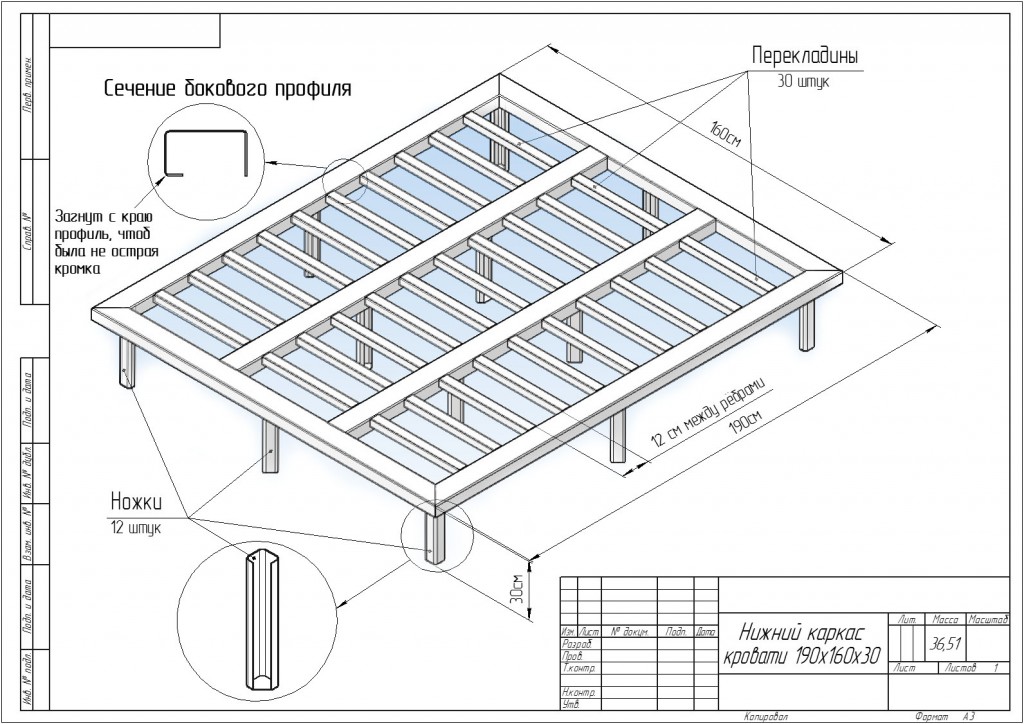Кровать из дерева своими руками чертежи схемы