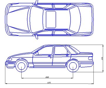 Чертеж Ford Sierra