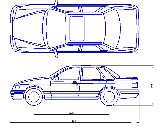 Чертеж Ford Sierra