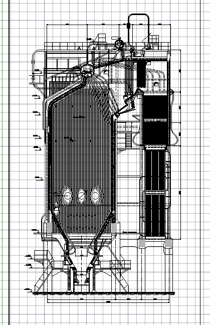 Чертеж Чертеж котельного агрегата  Е-200/29 (ТП-200)