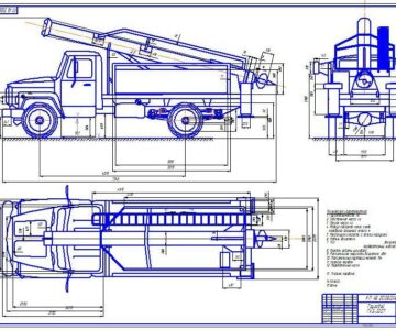 Чертеж Бурильно-крановая машина БКМ-317 (ВО)