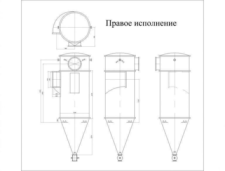 Чертеж Фильтр-циклон РЦИЕ-40,8-48