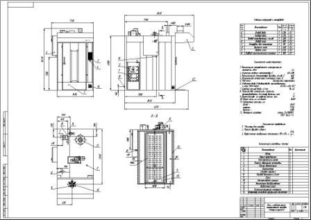 Чертеж Печь хлебопекарная ротационная Ротор-Агро 202 Г