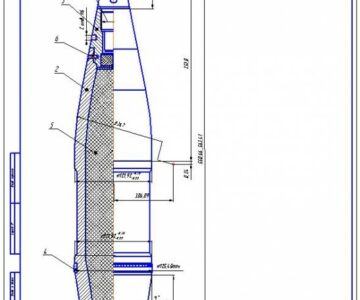 Чертеж снаряд 3ОФ24