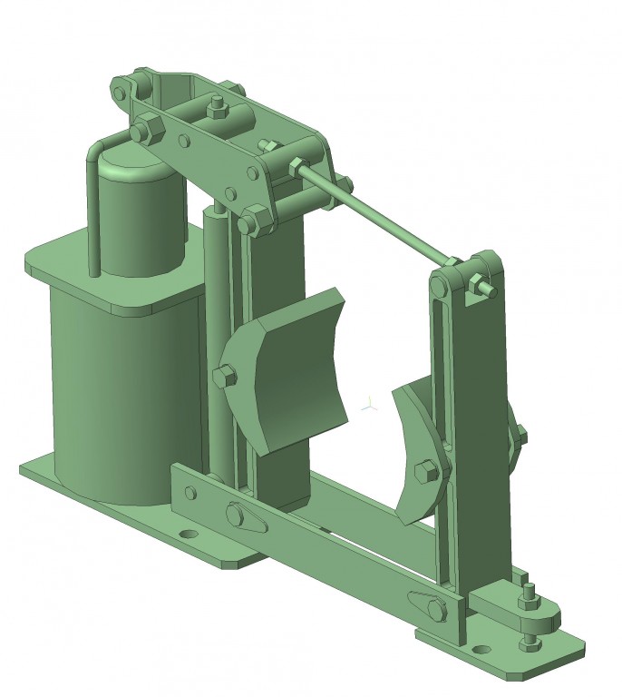 3D модель Тормоз ТКГ-200 для остановки и удержания валов механизмов