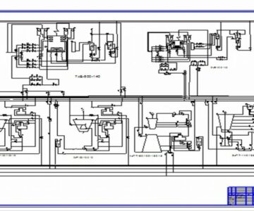 Чертеж Тепловая схема ТЭЦ с котлами Е-500 Е-420