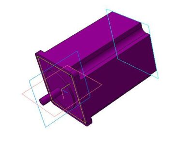 3D модель шаговый двигатель NEMA23