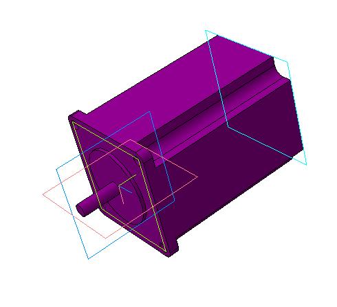 3D модель шаговый двигатель NEMA23