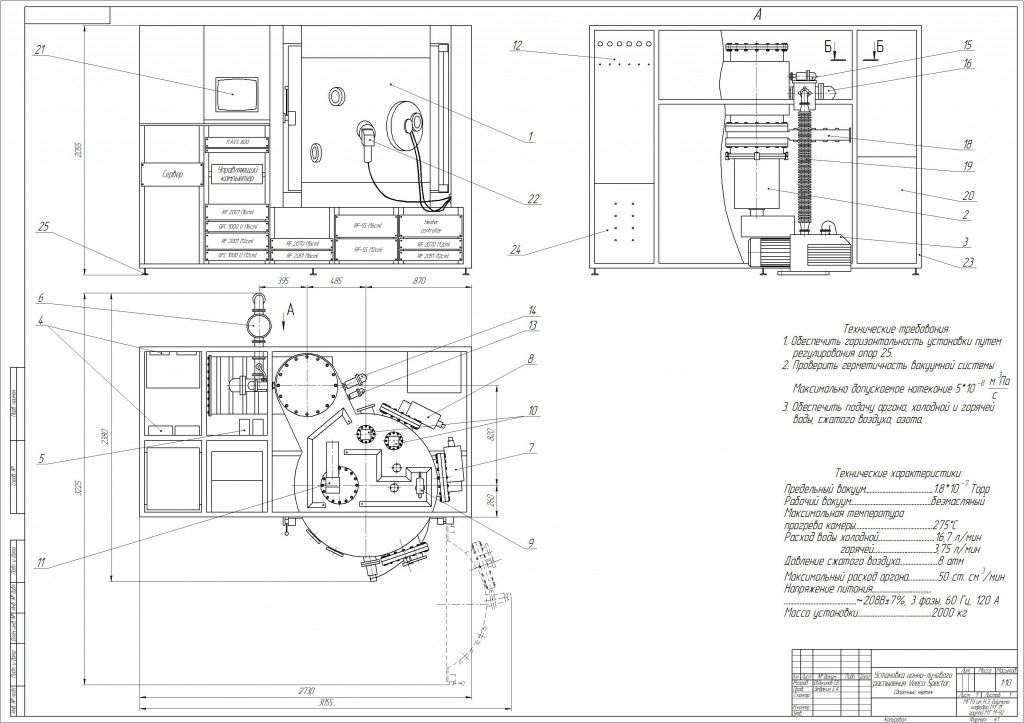 Чертеж Установка ионно-лучевого распыления Veeco Specto