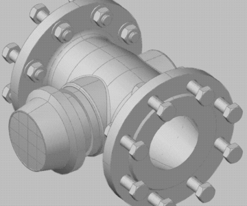 3D модель Счетчик воды DN80 ВСГ, ВСХ Фланцевый 3D Модель