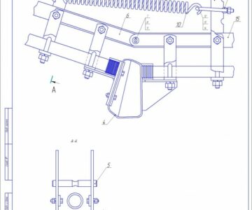 Чертеж Курсовая работа, разработка молочного блока фермы и  подъемный механизм молокопровода к доильному агрегату по типу АДМ-8