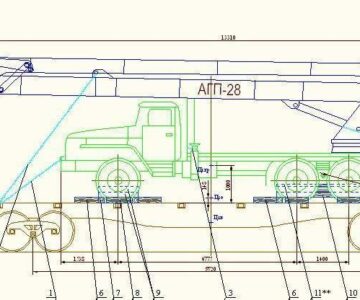 Чертеж Урал автовышка АГП-28