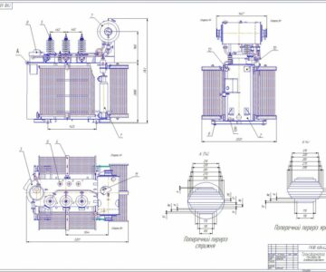 Чертеж Трансформатор ТМ-2500/35