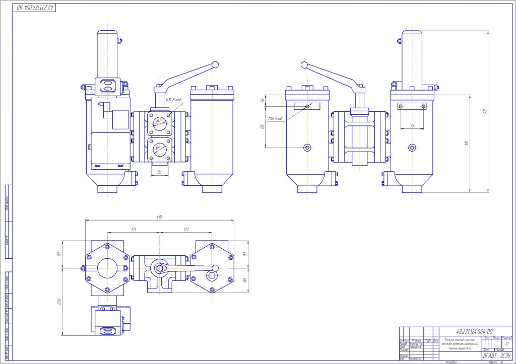 Чертеж Чертеж фильтра топливного автоматического