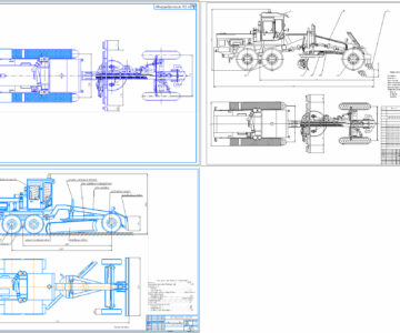 Чертеж Чертеж автогрейдера ДЗ-98