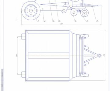 Чертеж Картофелесажалка ленточного типа Structural