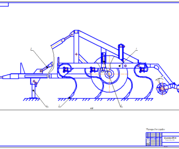 Чертеж Культиватор шпоровый КШП-8