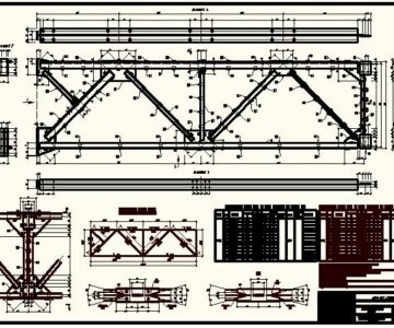 Чертеж Чертеж стропильной стальной фермы
