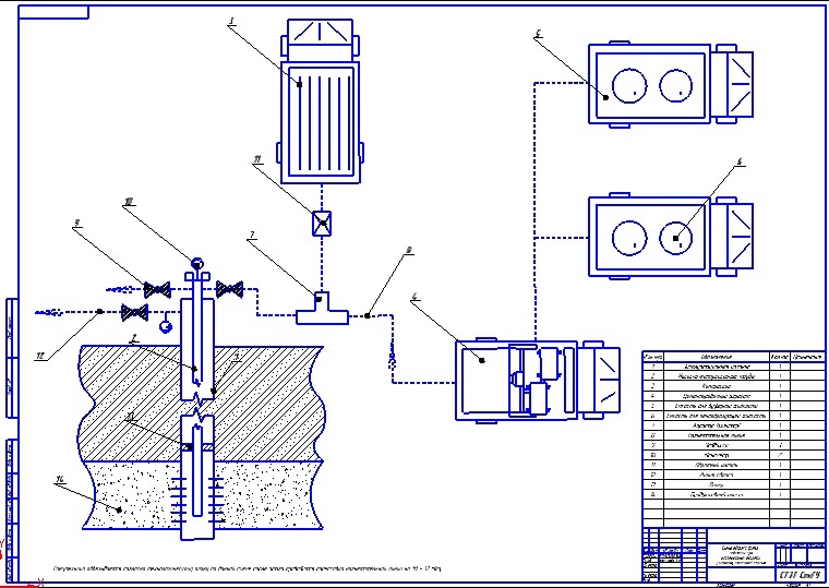 Чертеж Пенная обработка призабойной зоны скважины