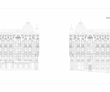 Чертеж Реставрация фасада исторического здания  г. Одесса