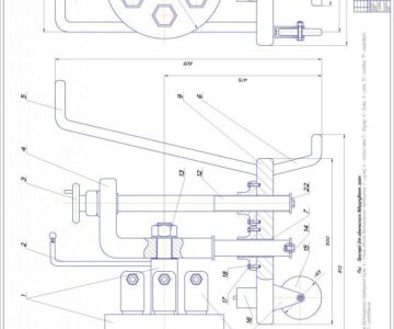 Чертеж Технология замены опорного щита колесного тормоза автомобиля ГАЗ-53 с разработкой устройства для быстрого откручивания болтов колеса