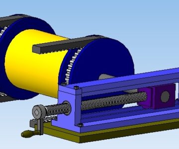 3D модель Чертёж натяжного устройства ленточного транспортера 3D