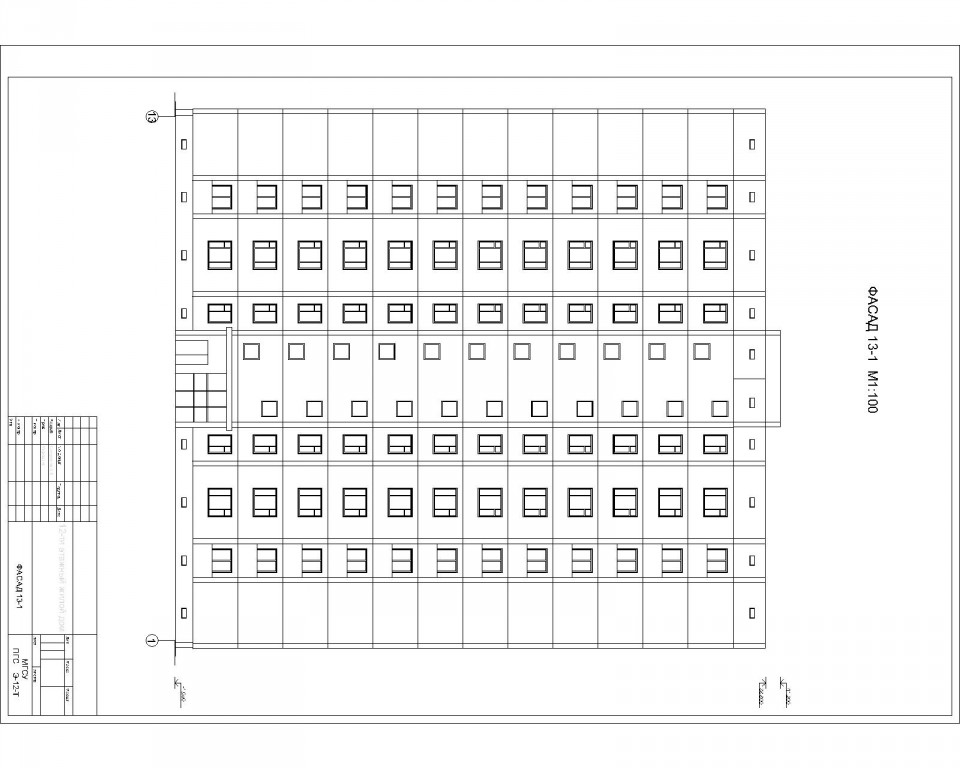 Чертеж 12-ти этажное жилое здание