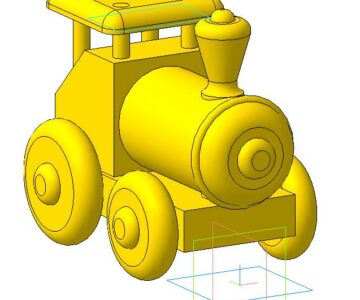 3D модель Паровозик игрушка