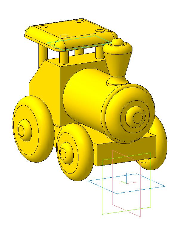 3D модель Паровозик игрушка