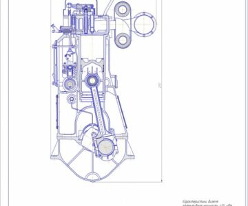 Чертеж Двигатель дизельный 6L275